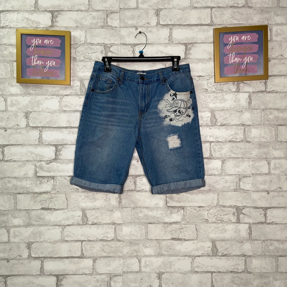Ripped Jean Shorts